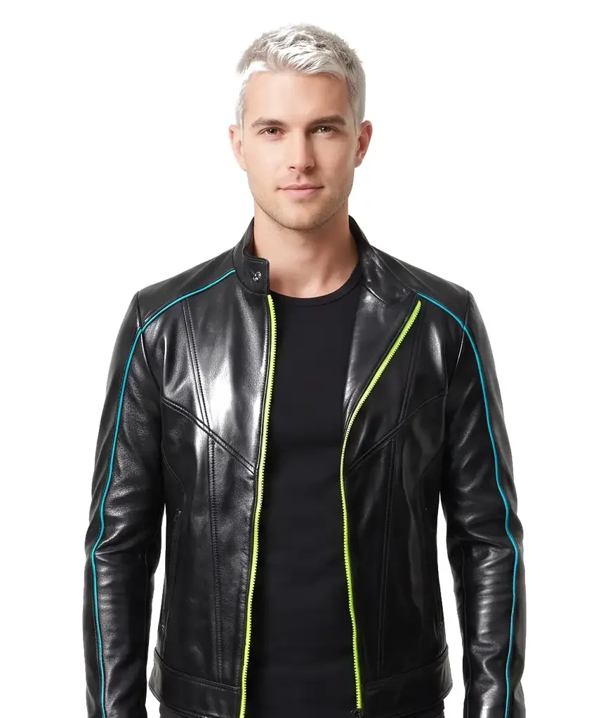 Cyberpunk Black Leather Jacket