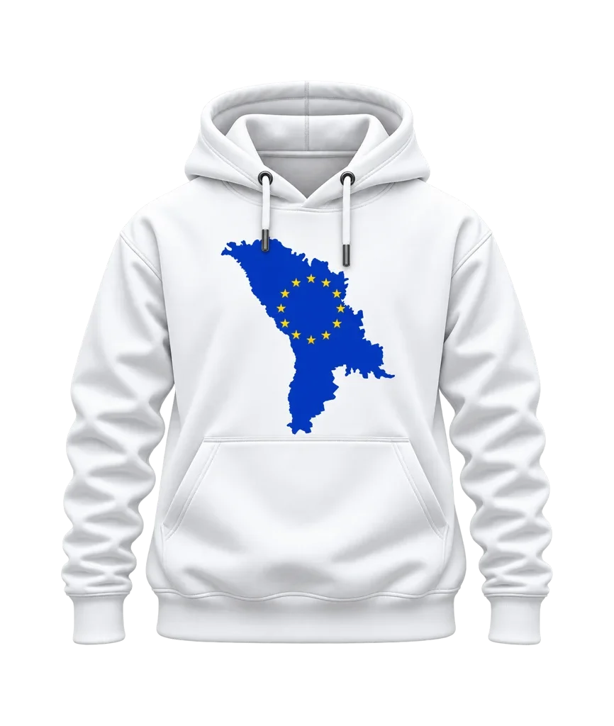 Dark Moldova EU Map Flag Hoodie
