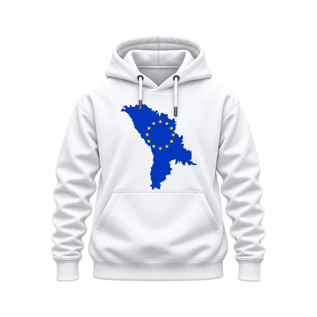 Dark Moldova EU Map Flag Hoodie