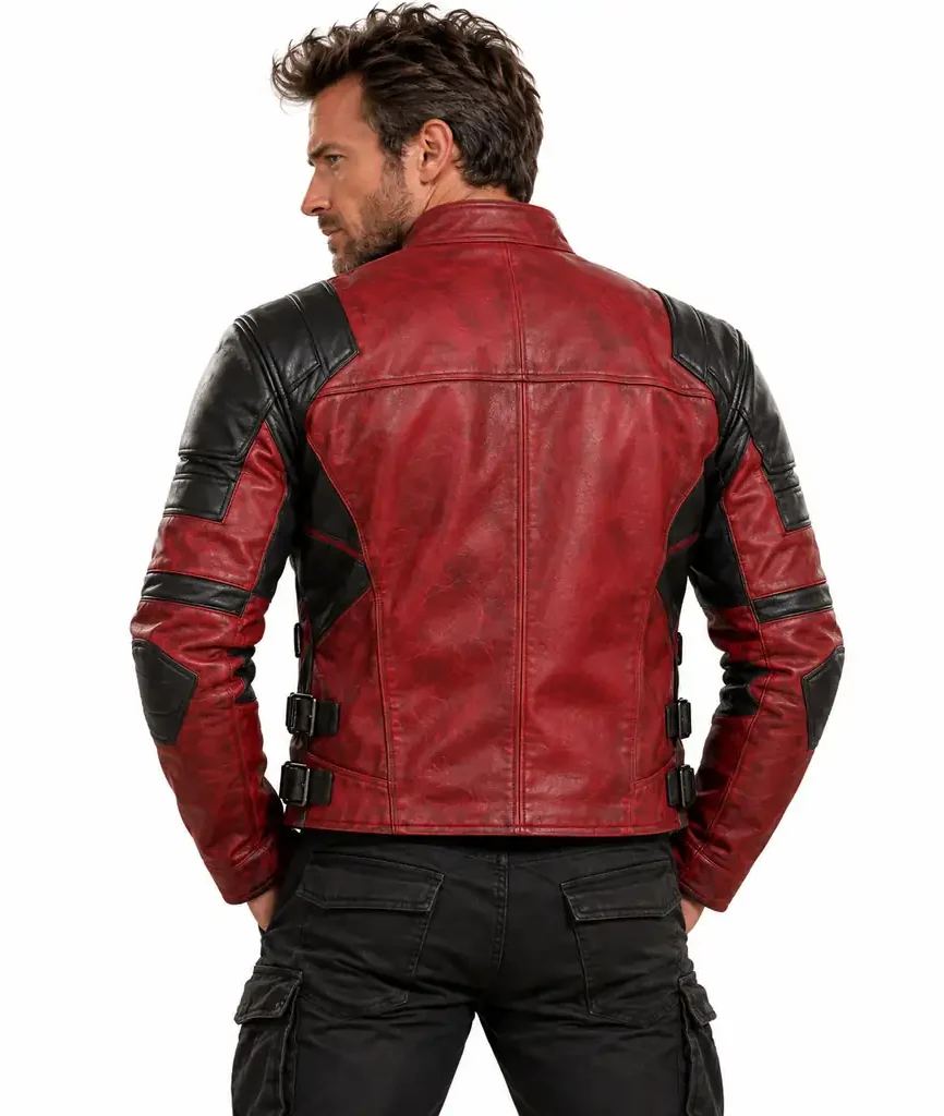 Deadpool Red Leather Jacket