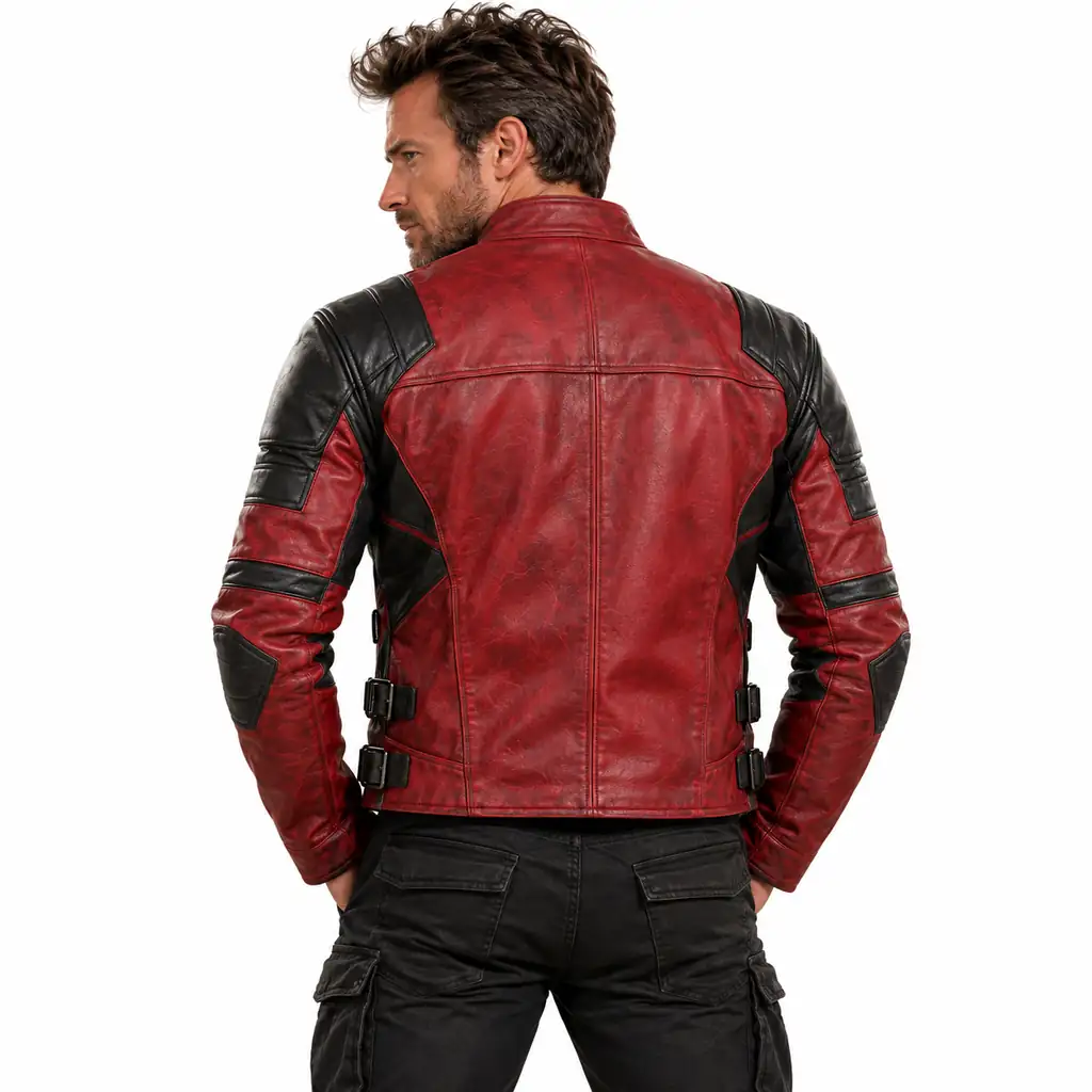 Deadpool Red Leather Jacket
