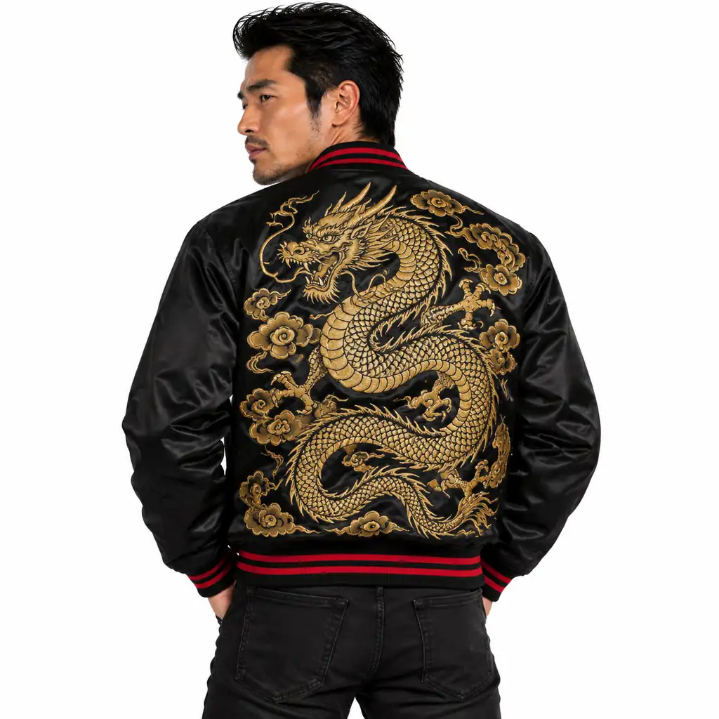 Embroidered Sukajan Bomber Jacket