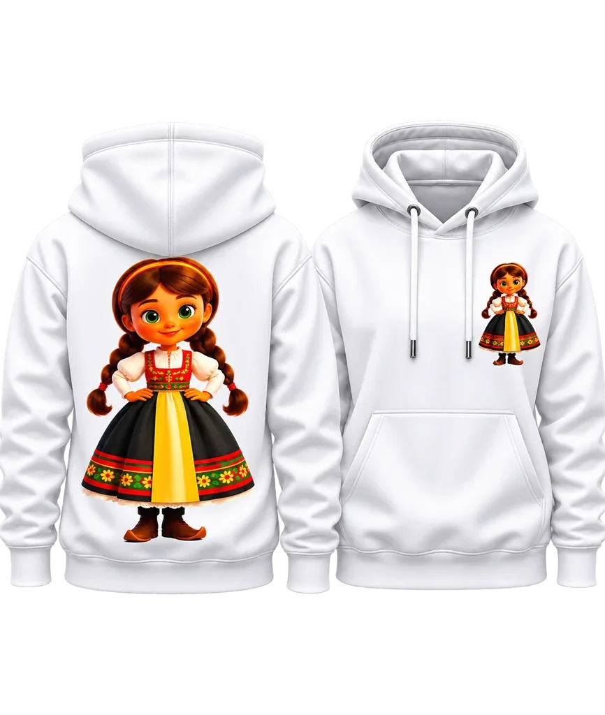 Frozen Anna 3D Folk Doll Dual-Print Hoodie