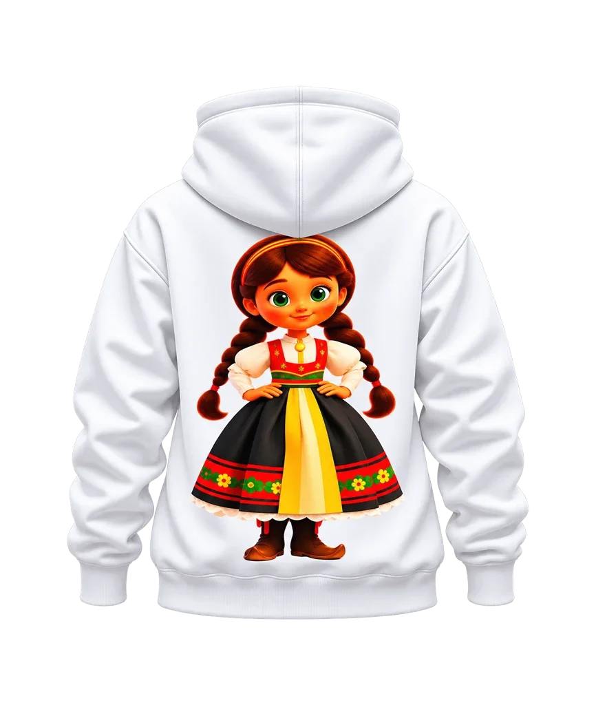 Frozen Anna 3D Folk Doll Dual-Print Hoodie