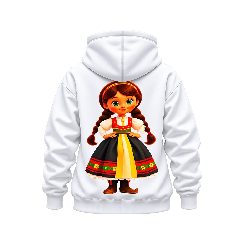 Frozen Anna 3D Folk Doll Dual-Print Hoodie