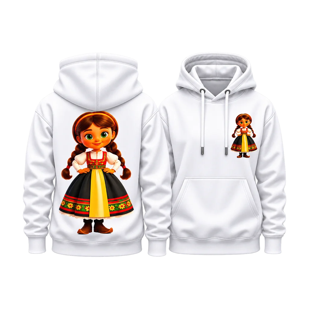 Frozen Anna 3D Folk Doll Dual-Print Hoodie