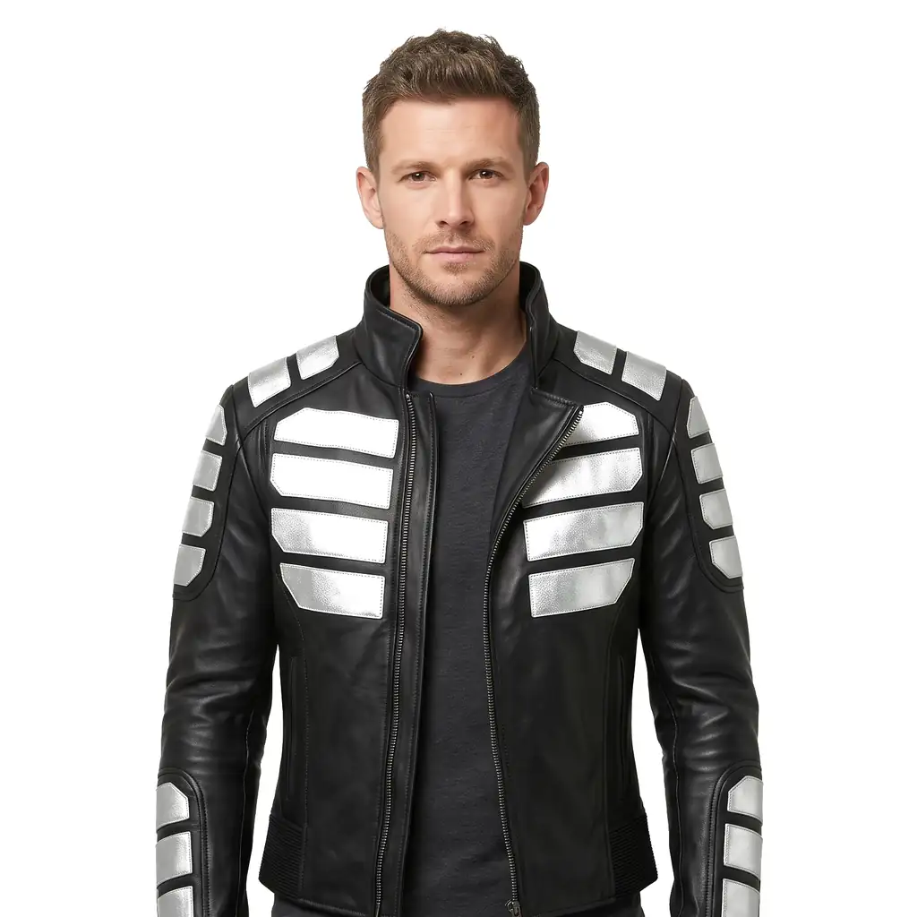 Futuristic Armored Leather Jacket
