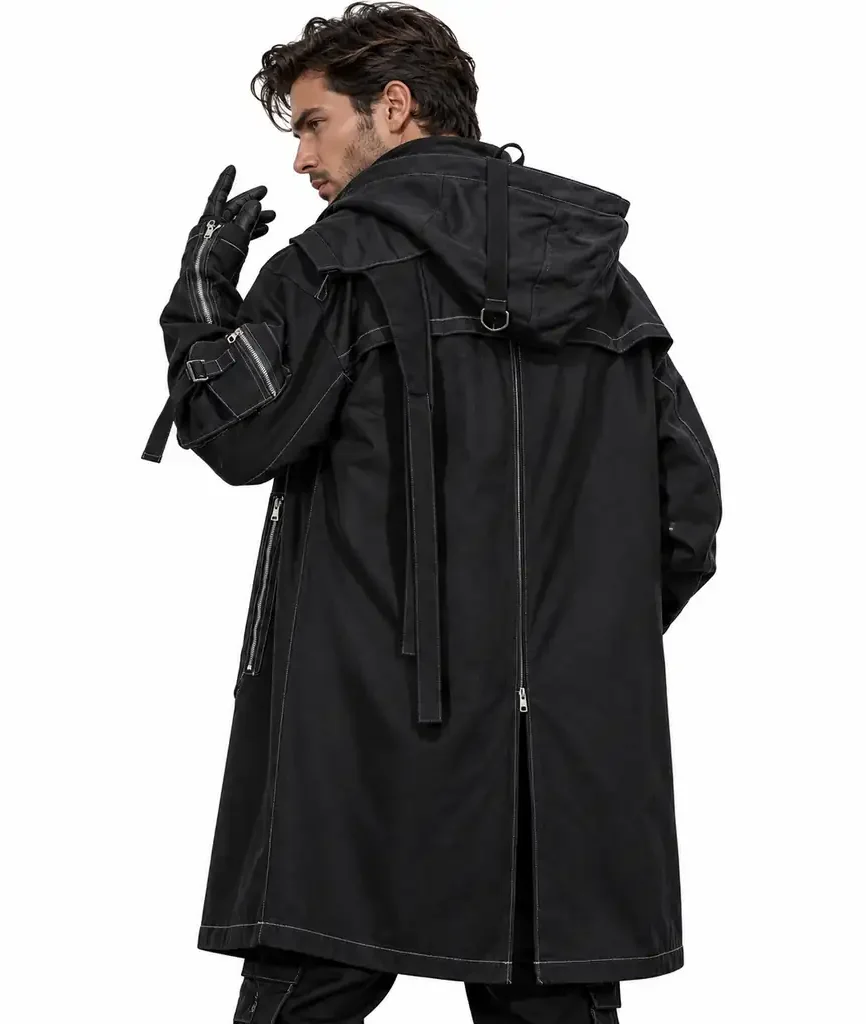 Futuristic Black Tactical Coat