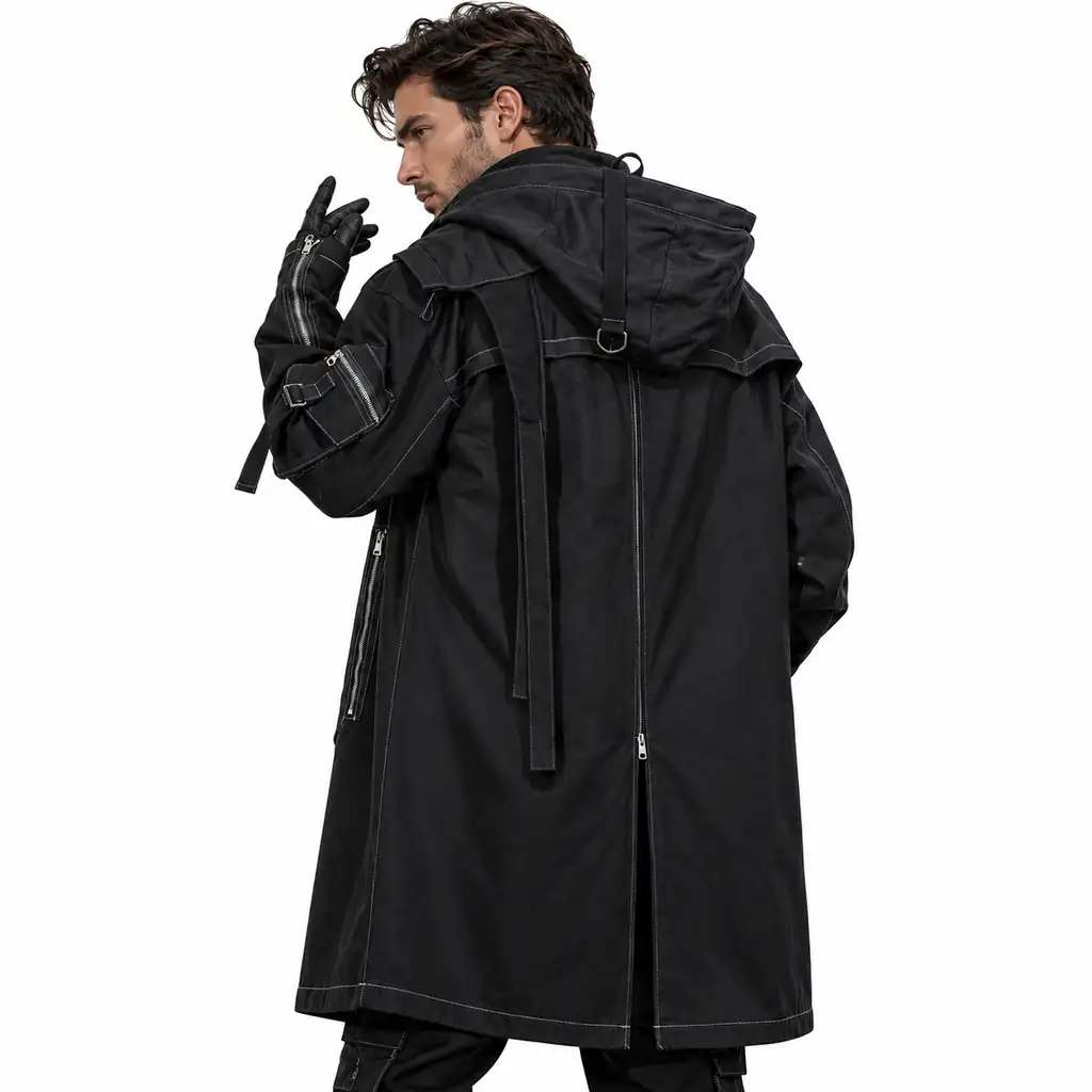 Futuristic Black Tactical Coat