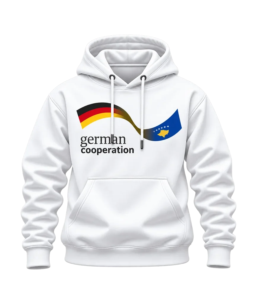 German Cooperation Wavy Flags Hoodie