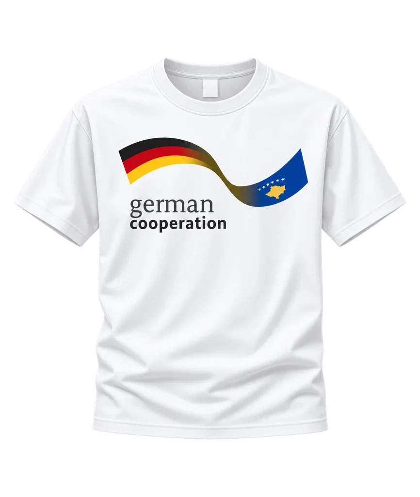 German Cooperation Wavy Flags T-Shirt