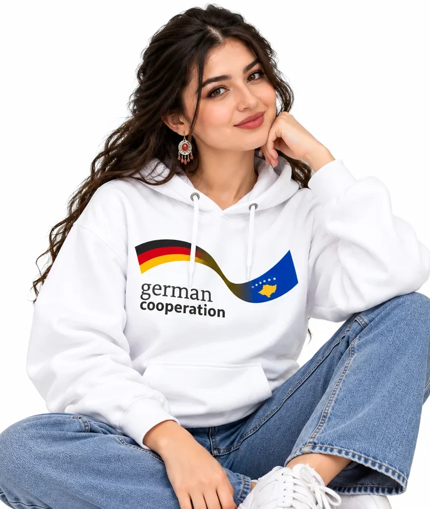 German Cooperation Wavy Flags Hoodie