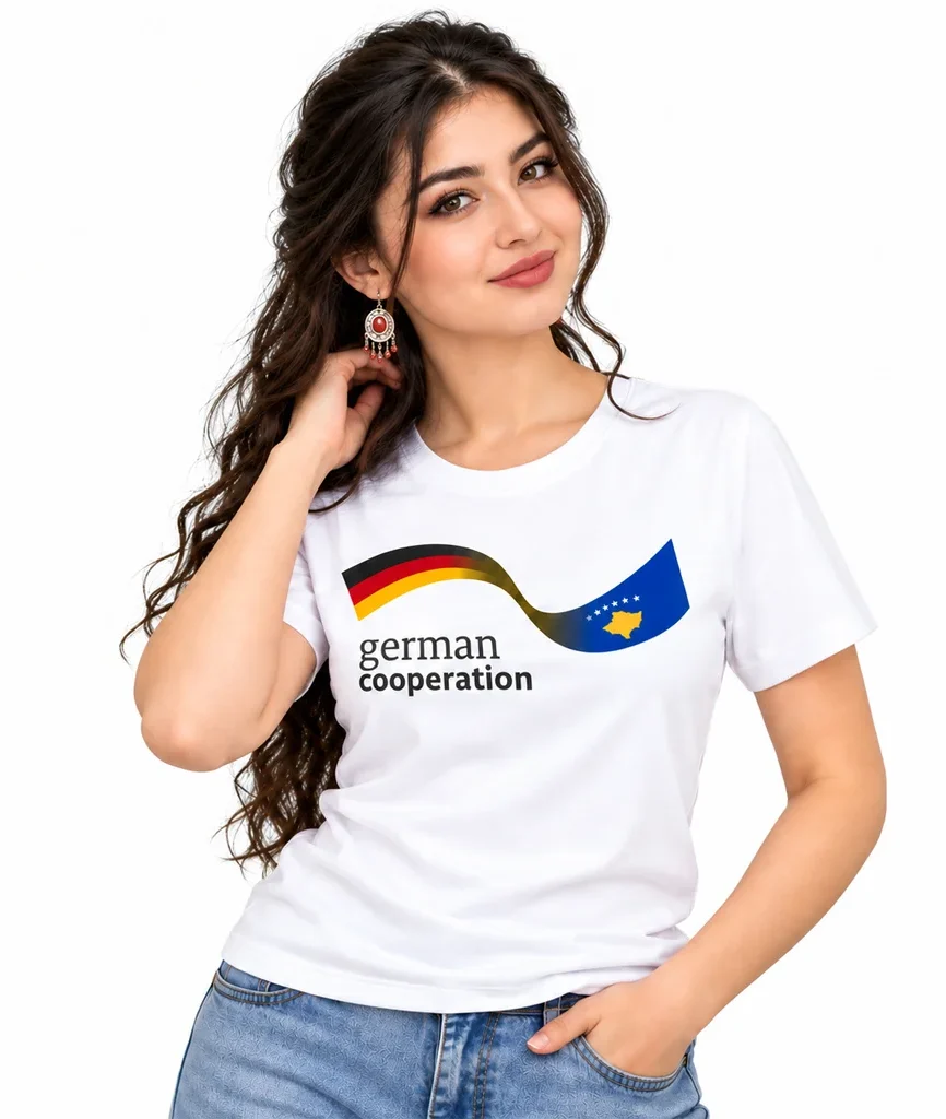German Cooperation Wavy Flags T-Shirt