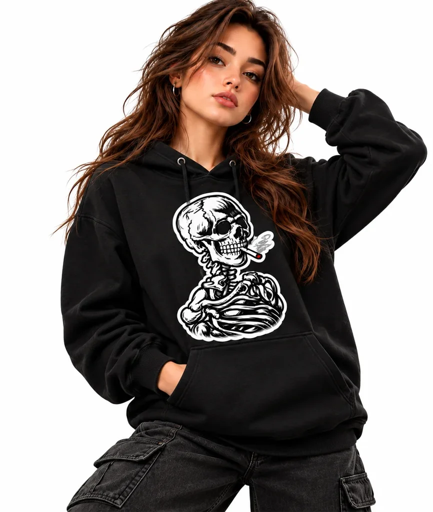 Ghost Rider Smoking Skeleton Hoodie