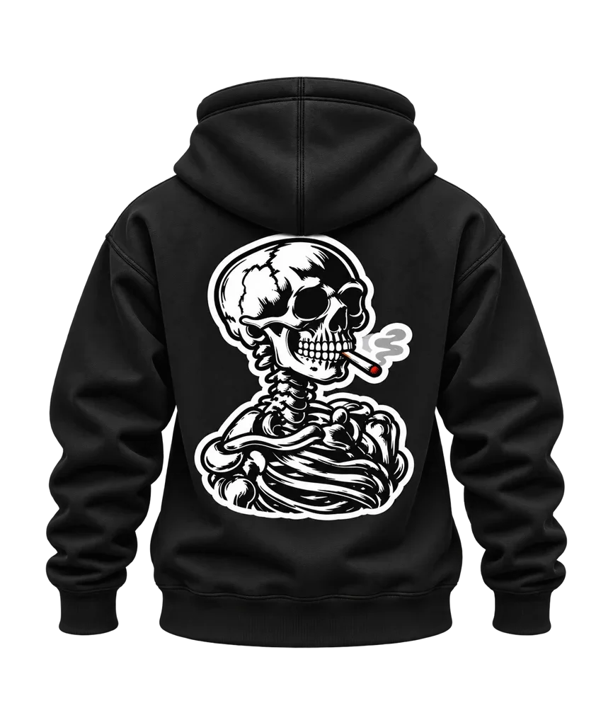 Ghost Rider Smoking Skeleton Dual-Print Hoodie