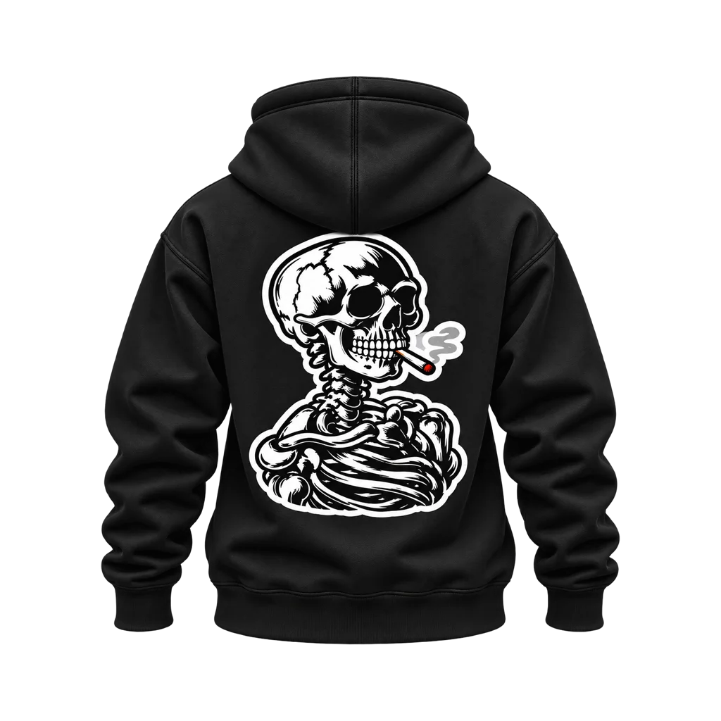Ghost Rider Smoking Skeleton Dual-Print Hoodie