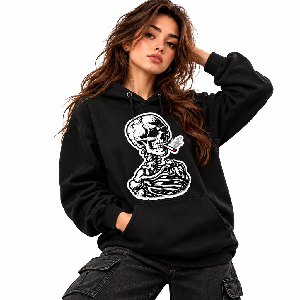 Ghost Rider Smoking Skeleton Hoodie