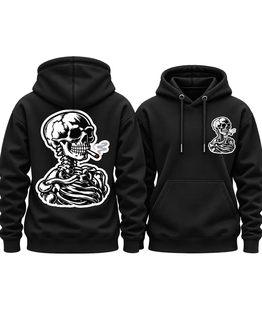 Ghost Rider Smoking Skeleton Dual-Print Hoodie