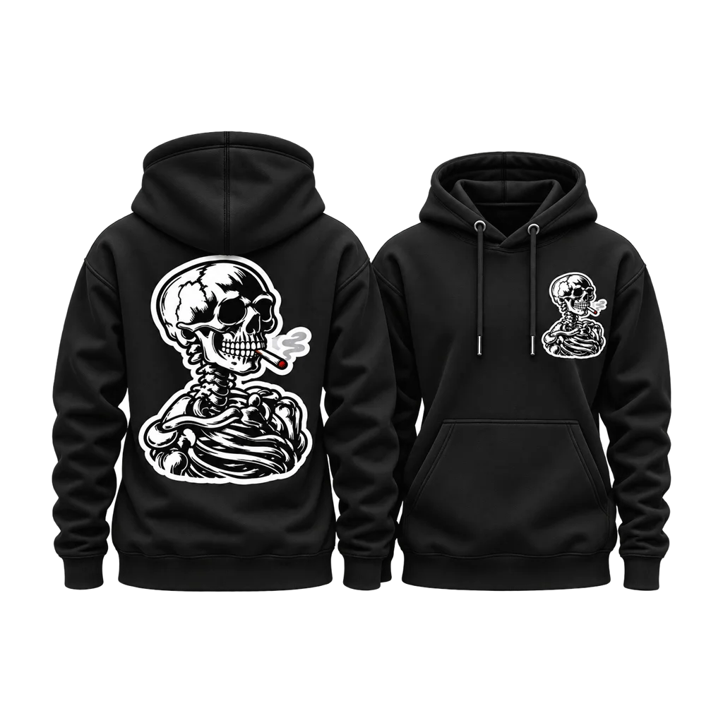 Ghost Rider Smoking Skeleton Dual-Print Hoodie