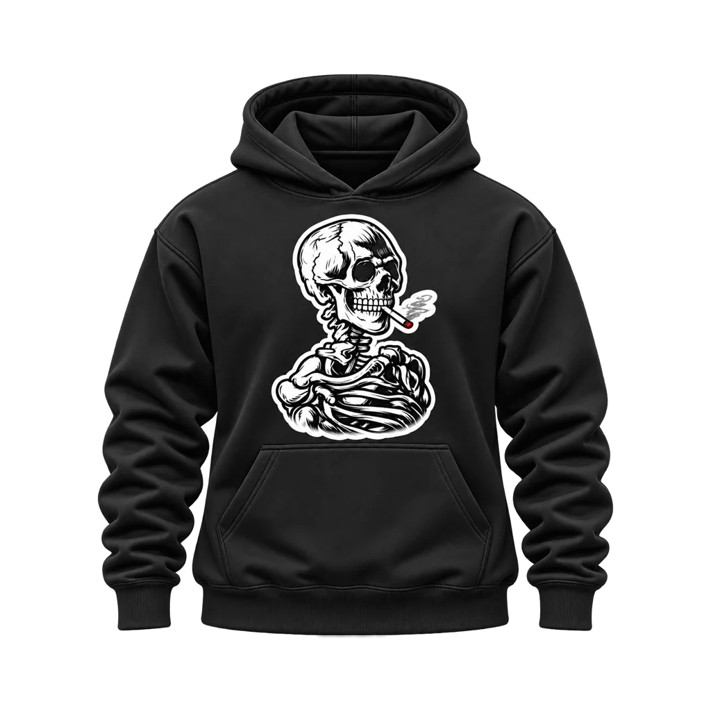 Ghost Rider Smoking Skeleton Hoodie