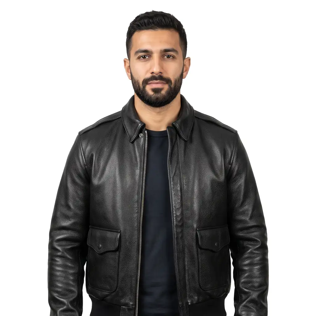 Goatskin Leather Flight Jacket