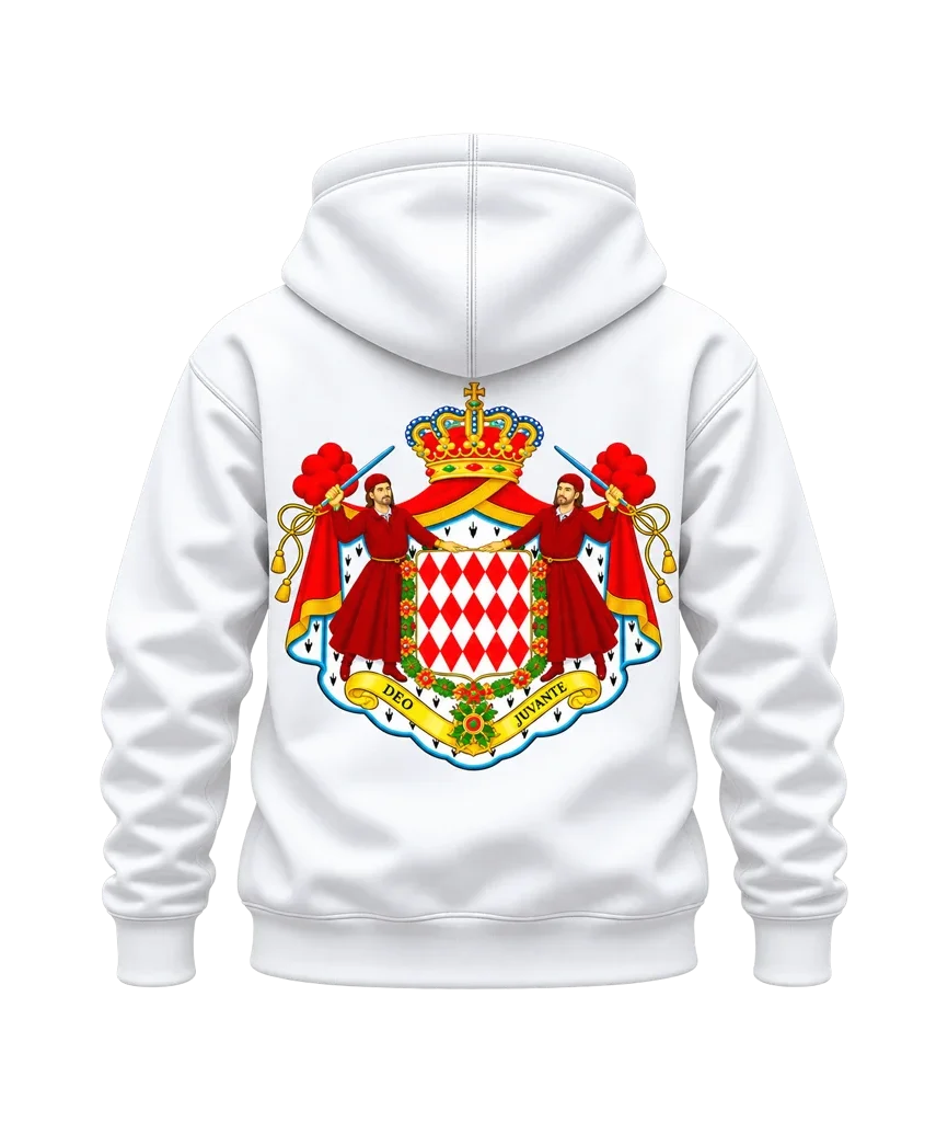 Grace of Monaco Royal Coat of Arms Dual-Print Hoodie