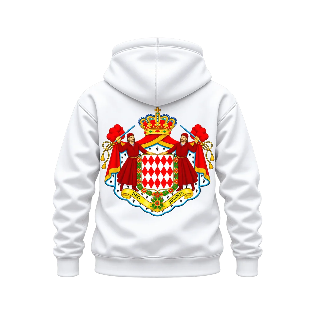Grace of Monaco Royal Coat of Arms Dual-Print Hoodie