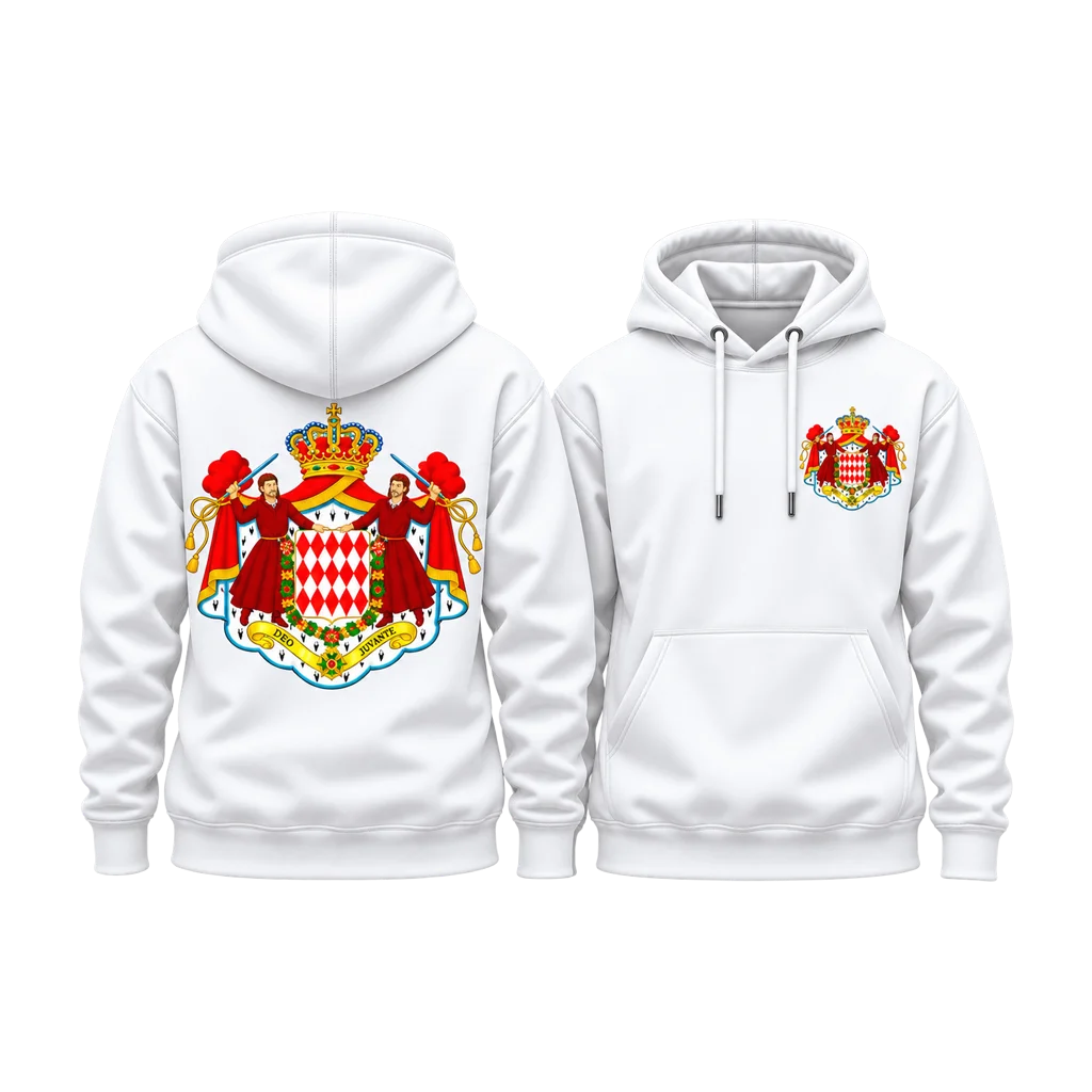 Grace of Monaco Royal Coat of Arms Dual-Print Hoodie