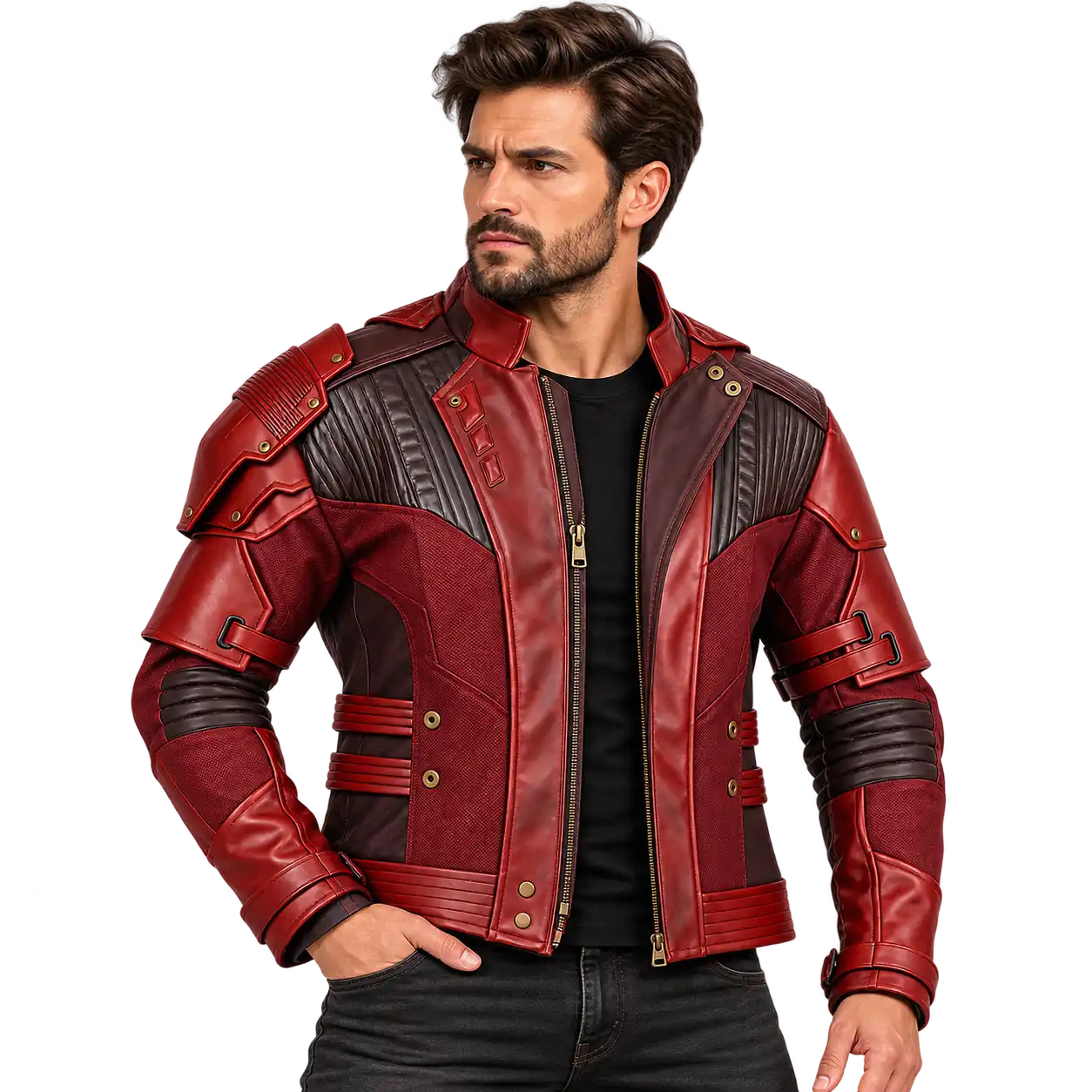Guardians of the Galaxy Star-Lord Armored Leather Jacket