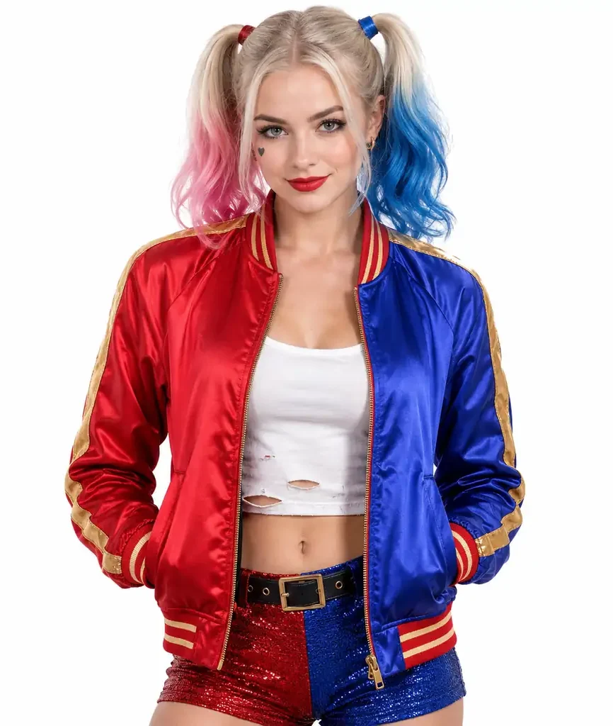 Harley Quinn Red Bomber Jacket