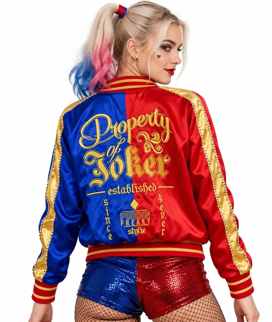 Harley Quinn Red Bomber Jacket