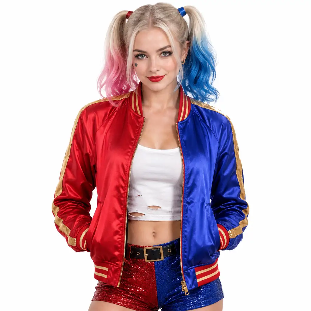 Harley Quinn Red Bomber Jacket