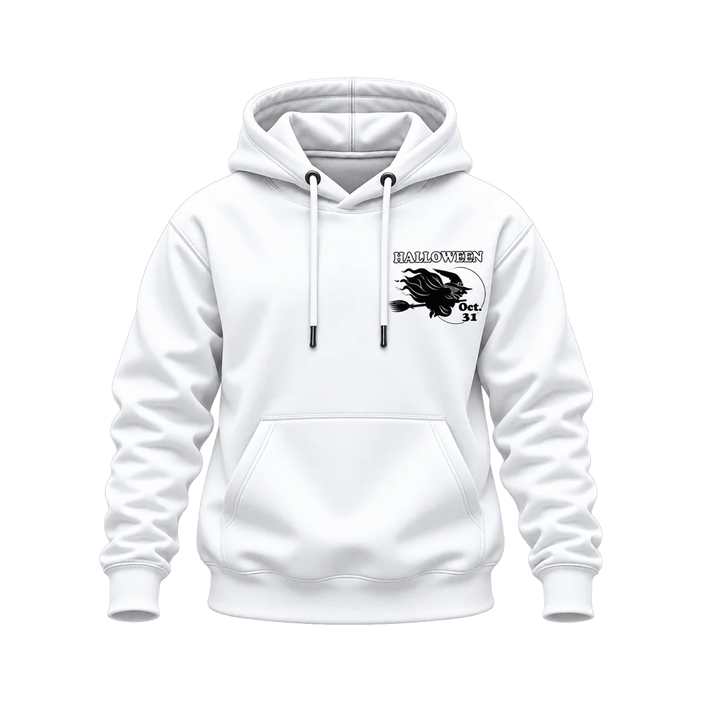 Hocus Pocus Flying Witch Oct 31 Dual-Print Hoodie