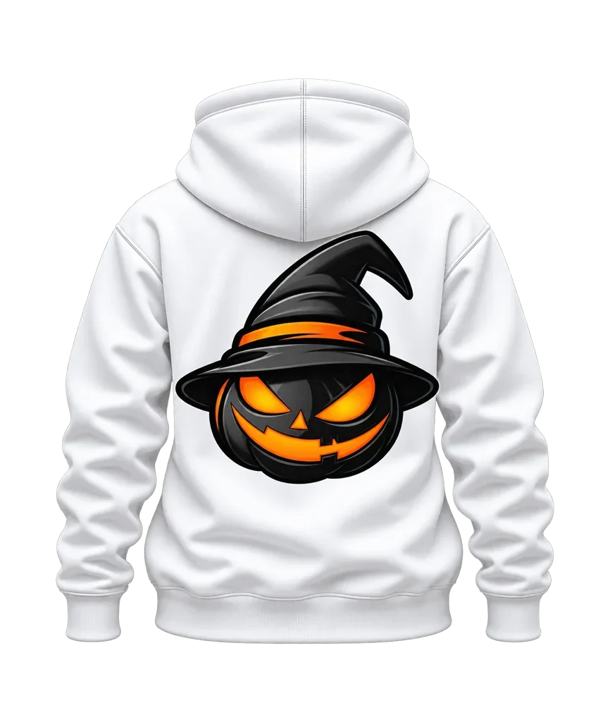 Hocus Pocus Witch Hat Black Pumpkin Dual-Print Hoodie