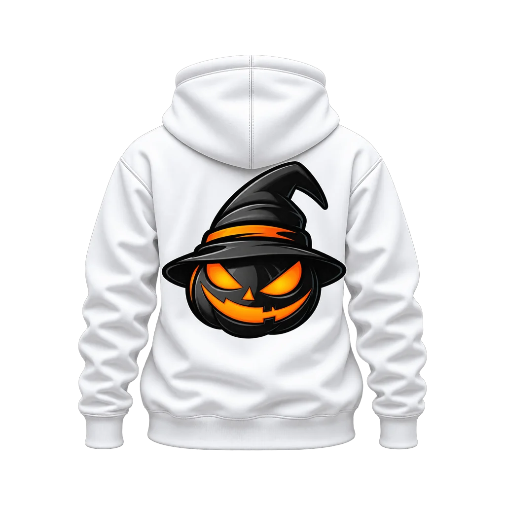 Hocus Pocus Witch Hat Black Pumpkin Dual-Print Hoodie
