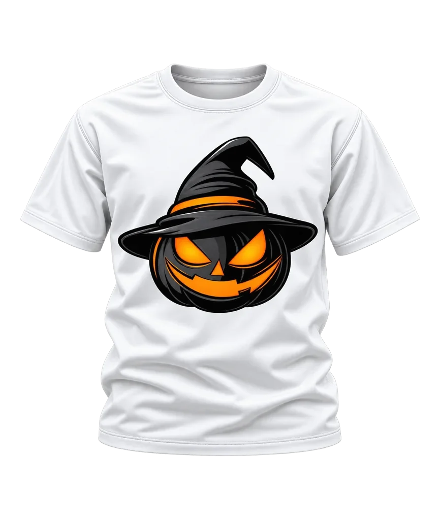 Hocus Pocus Witch Hat Black Pumpkin Tee