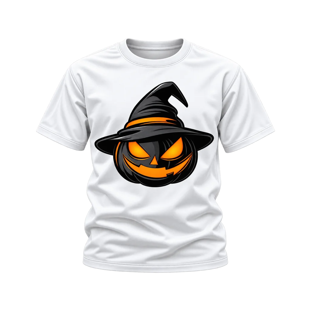 Hocus Pocus Witch Hat Black Pumpkin Tee