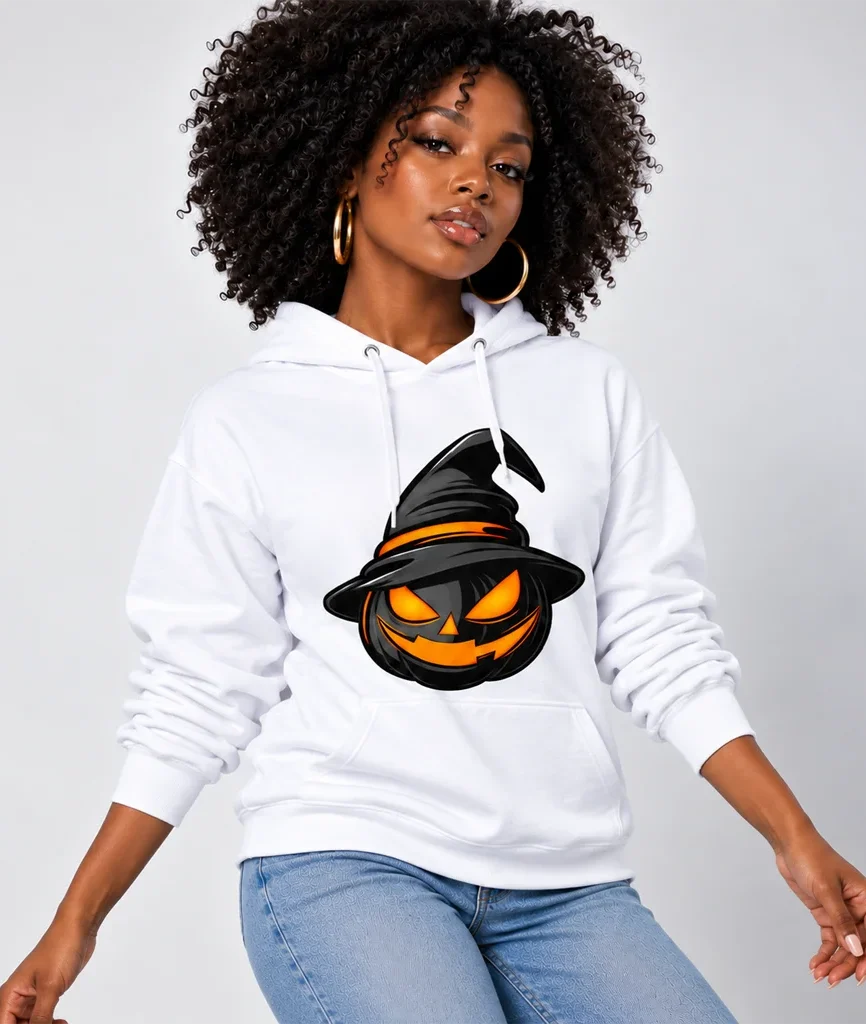 Hocus Pocus Witch Hat Black Pumpkin Hoodie