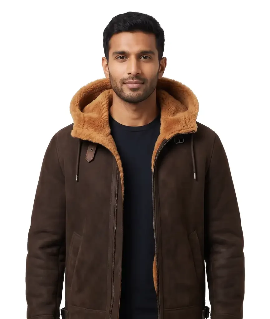 Hooded Shearling Jacket