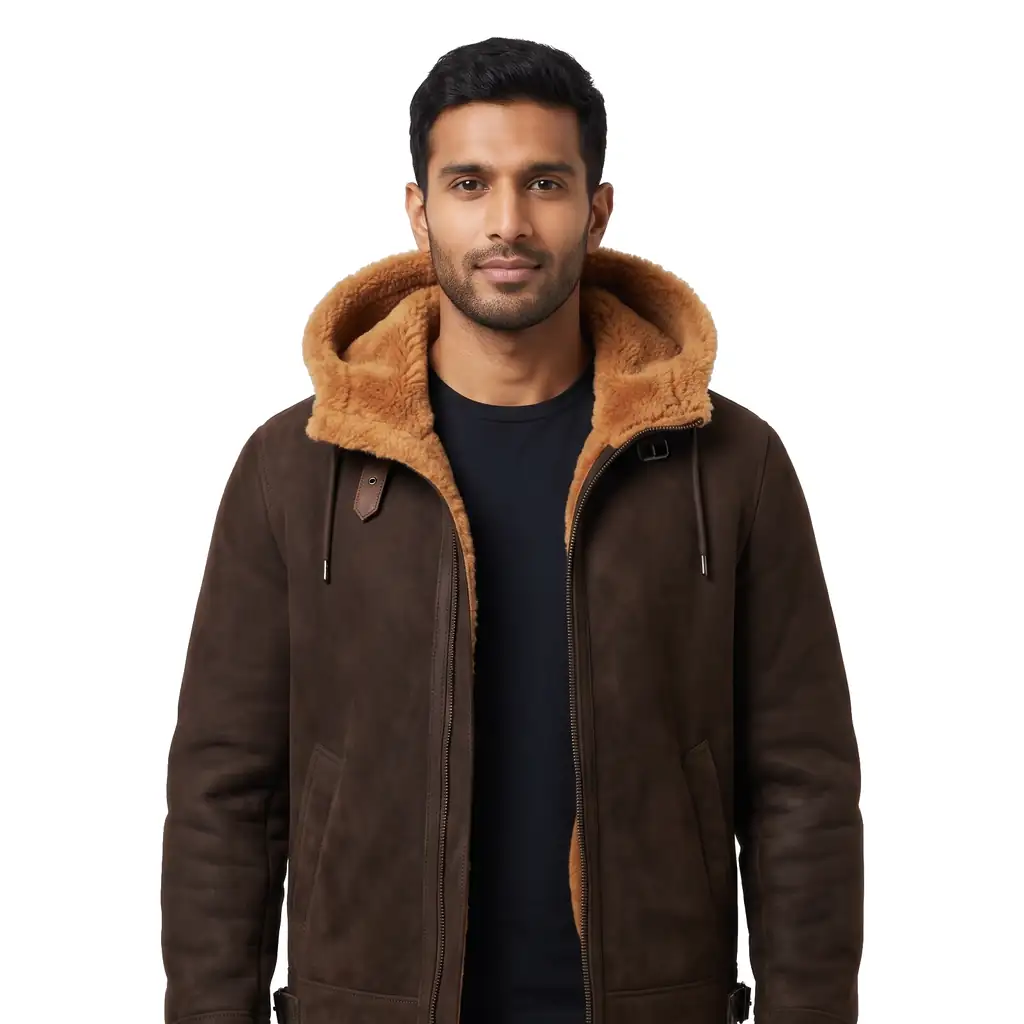 Hooded Shearling Jacket