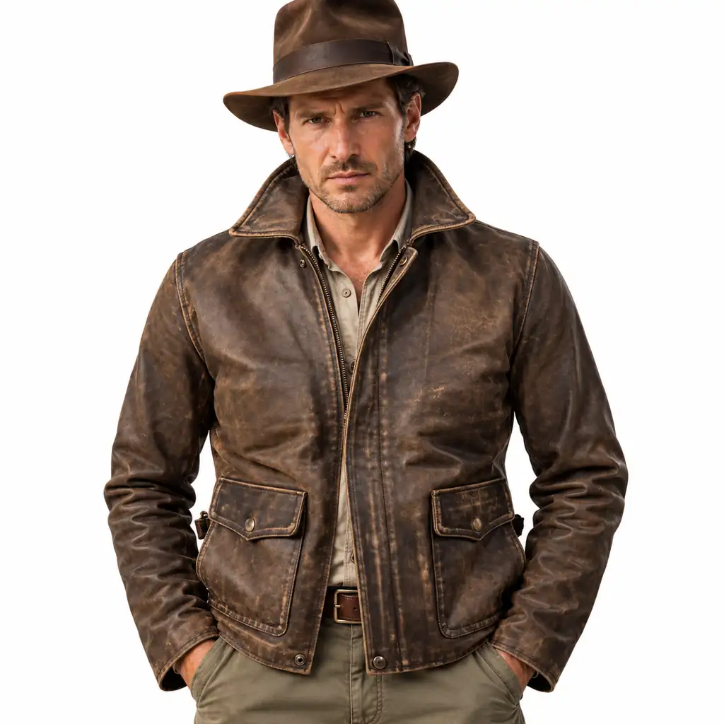 Indiana Brown Suede Jacket
