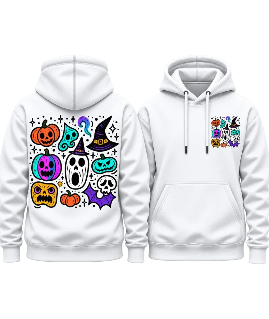 Invincible Halloween Doodle Monster Mashup Dual-Print Hoodie