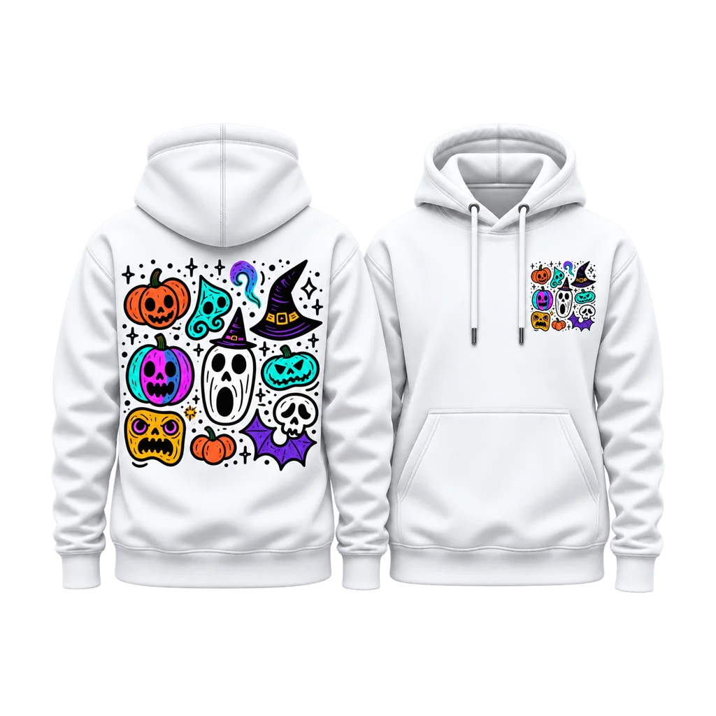Invincible Halloween Doodle Monster Mashup Dual-Print Hoodie