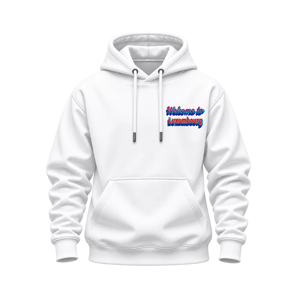 Luxembourg Retro 3D Typography Dual-Print Hoodie