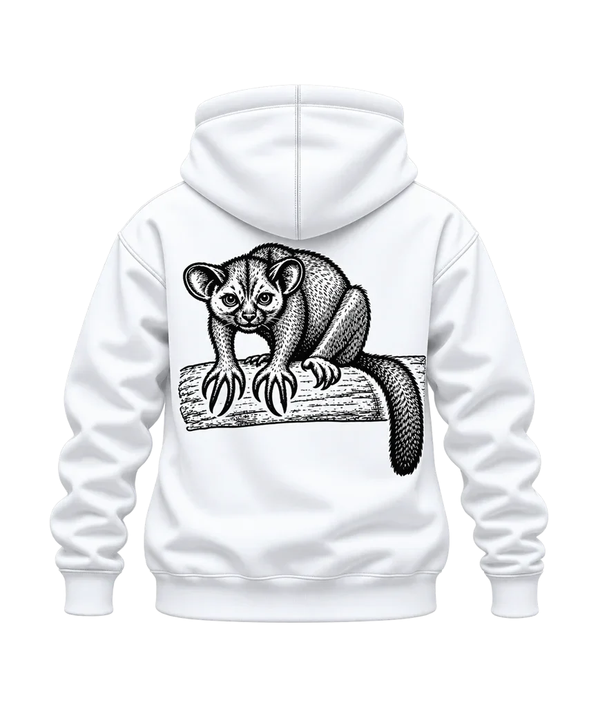 Madagascar Aye-Aye Sketch Dual-Print Hoodie