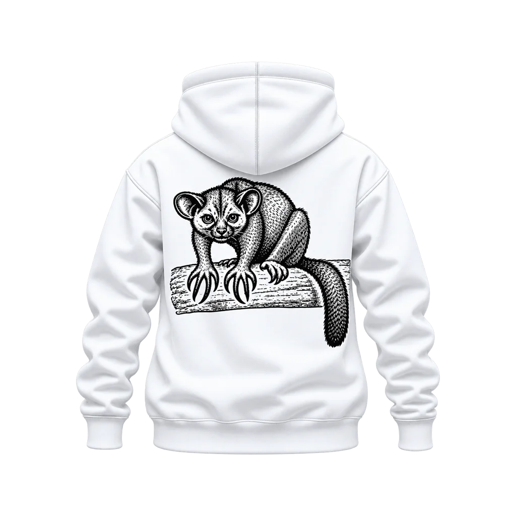 Madagascar Aye-Aye Sketch Dual-Print Hoodie