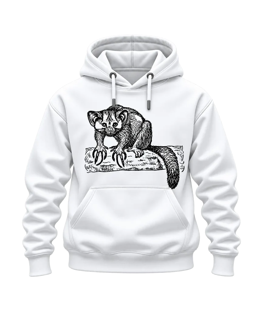 Madagascar Aye-Aye Sketch Hoodie