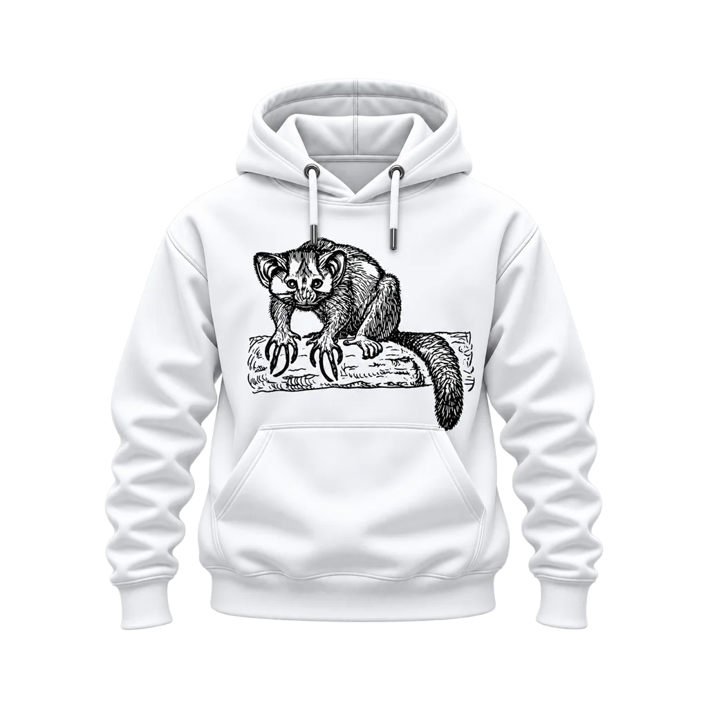 Madagascar Aye-Aye Sketch Hoodie