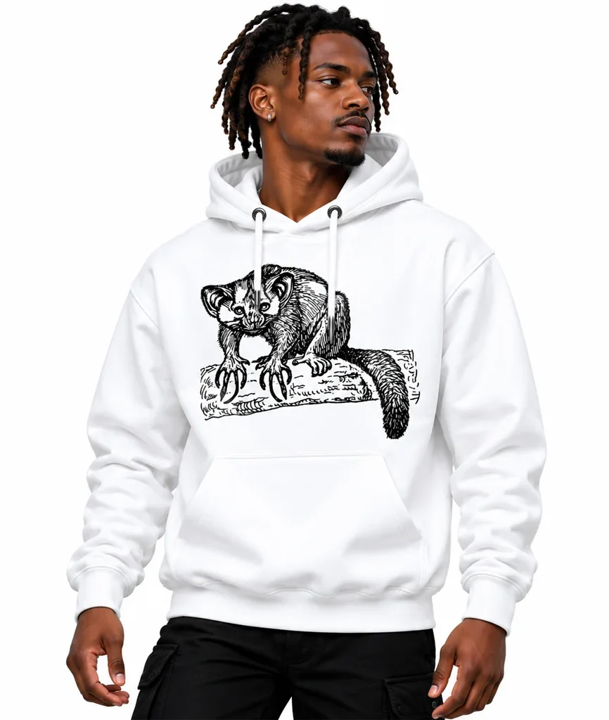 Madagascar Aye-Aye Sketch Hoodie