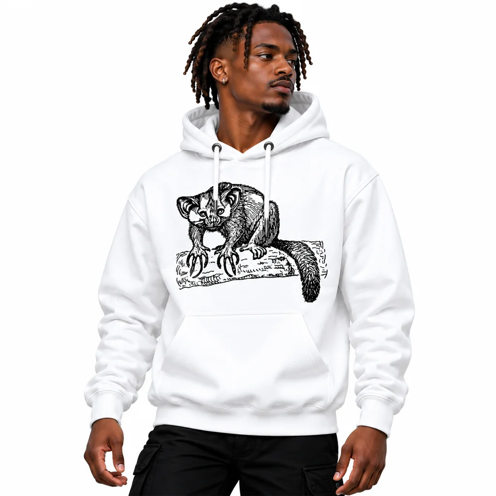 Madagascar Aye-Aye Sketch Hoodie